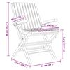 vidaXL Folding Garden Chair Set of 4 Natural Teak Solid Teak Wood