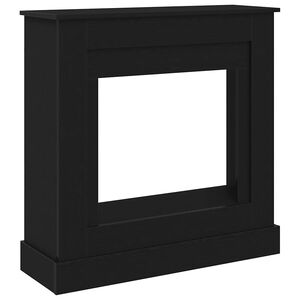 vidaXL Fireplace Surround Black Oak 35.4x11.8x35.4" Engineered Wood