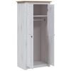 vidaXL Wardrobe White Solid Pine Wood Medium Storage Wardrobe