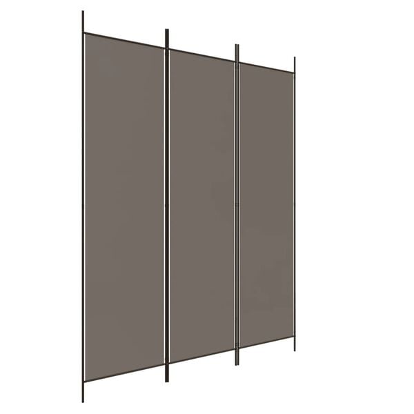 vidaXL 3-Panel Room Divider Anthracite 59.1"x78.7" Fabric