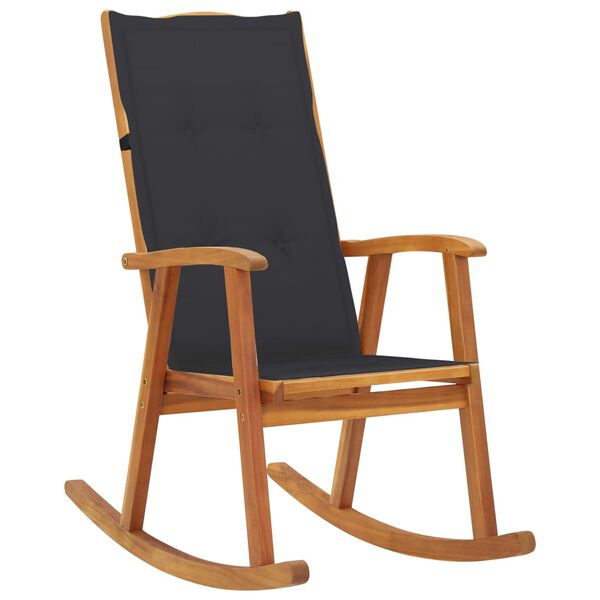 vidaXL Wooden Rocking Chair Natural wood Solid acacia wood Standard