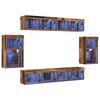 vidaXL TV Cabinet Set Wall-mounted 8 pcs Old wood Engineered wood
