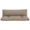 vidaXL Pallet Cushion Set of 2 Taupe 100% Polyester Large