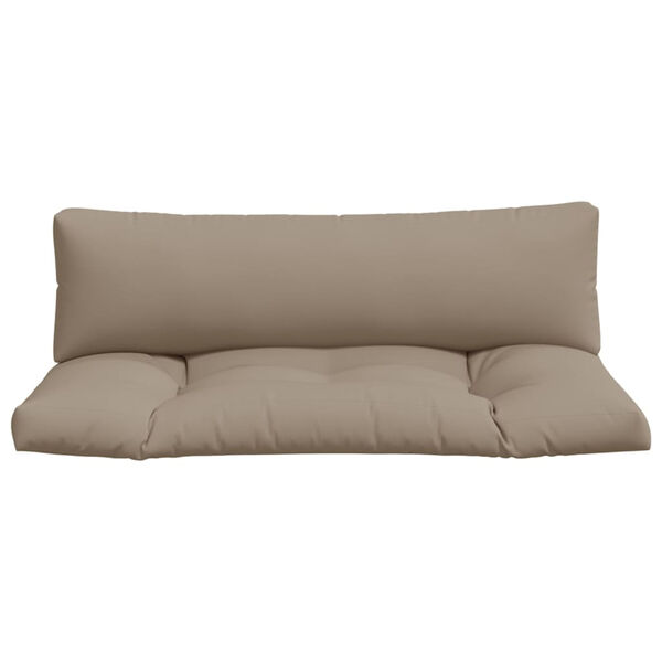 vidaXL Pallet Cushion Set of 2 Taupe 100% Polyester Large