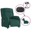 vidaXL Electric Massage Recliner Chair Dark Green Fabric