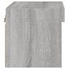 vidaXL Bedside Cabinet Grey Sonoma Engineered wood Compact