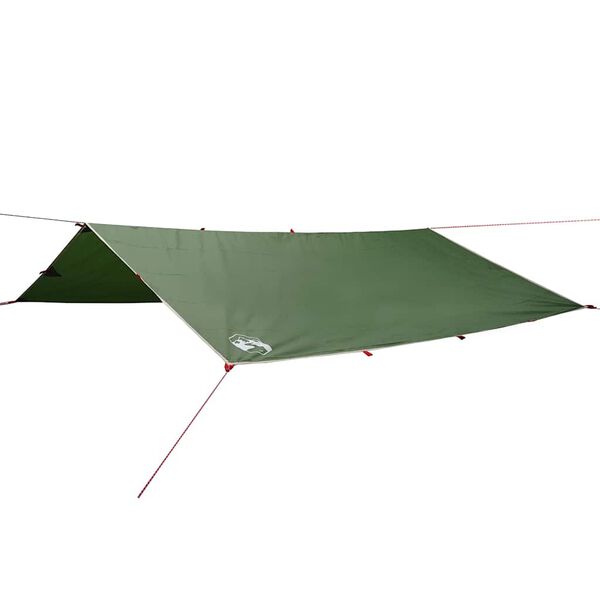 vidaXL Camping Tarp Green 141.7x115.7" Waterproof