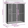 vidaXL Bird Cage Grey 84.65 x 43.31 x 97.24 in Galvanised Steel