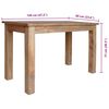 vidaXL Dining Table Natural wood finish Solid mahogany wood
