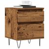 vidaXL Nightstand Old Wood Engineered Wood, Metal Compact Nightstand