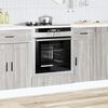 vidaXL Oven Cabinet Gray Sonoma Engineered wood Compact Adjustable Feet