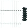 vidaXL Fence and Post Green 2.62 x 82.02 ft Steel
