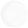 vidaXL Basin Round Ceramic White 15.7"x5.9"