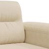 vidaXL 3-seater Sofa Cream Microfiber 3-seater Durable 3-Seater Sofa