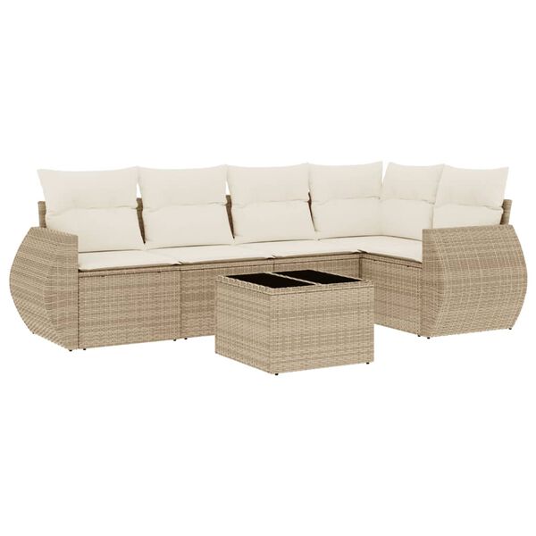 vidaXL Garden Sofa Set Beige