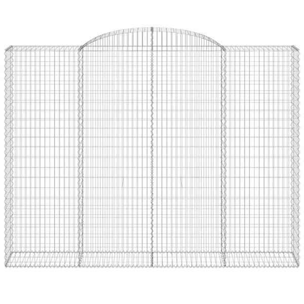 vidaXL Gabion Basket Set of 3 Silver Galvanized Iron Large