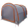 vidaXL Tent with Roof with Air Vent Gray and orange Polyester