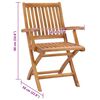 vidaXL Folding Patio Chairs with Cushions 6 pcs Solid Teak Wood