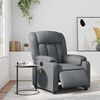 vidaXL Electric Massage Recliner Chair Gray Faux leather, metal, plywood