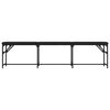 vidaXL Dining Bench Black Steel and Faux Leather Large Durable