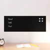 vidaXL Wall-mounted Magnetic Board Black 31.5"x11.8" Tempered Glass
