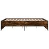 vidaXL Bed Frame Smoked Oak Engineered wood, metal Full Durable