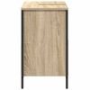 vidaXL Bathroom Basin Cabinet Sonoma Oak Engineered Wood, Steel Medium