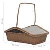 vidaXL Firewood Basket with Handle 24.2"x18.3"x22.8" Brown Willow