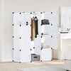vidaXL Modular Storage White Plastic and chromed steel wire Medium