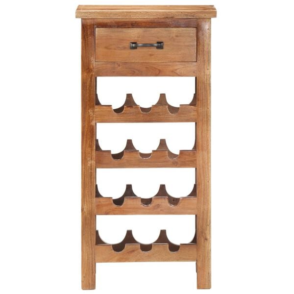 vidaXL Wine Cabinet 15.7"x11.8"x31.5" Solid Acacia Wood