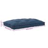 vidaXL Sofa Cushion Indigo 47.24 x 31.50 x 4.72 in Fabric