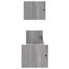 vidaXL Wall Shelf Set of 2 Grey Sonoma Engineered wood, steel Large