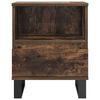 vidaXL Bedside Cabinet Set of 2 Smoked Oak Engineered wood, Metal