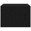 vidaXL Wall-mounted Bedside Cabinet Black oak Engineered wood Medium