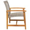vidaXL Garden Chair Grey and brown PE rattan, solid acacia wood, metal