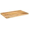 vidaXL Table Top Natural Solid rough mango wood 19.7x11.8x1.5 in Durable