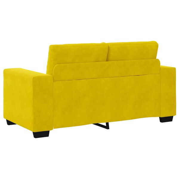 vidaXL Sofa Yellow 62.99 x 30.31 x 32.28 in Fabric