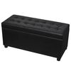 vidaXL Storage Ottoman Black Artificial Leather Medium Storage Ottoman