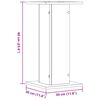 vidaXL Plant Stand White Engineered wood 2 pieces, 11.8x11.8x23.6 in