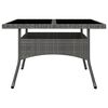 vidaXL Dining Set Grey Poly rattan, tempered glass, powder-coated steel