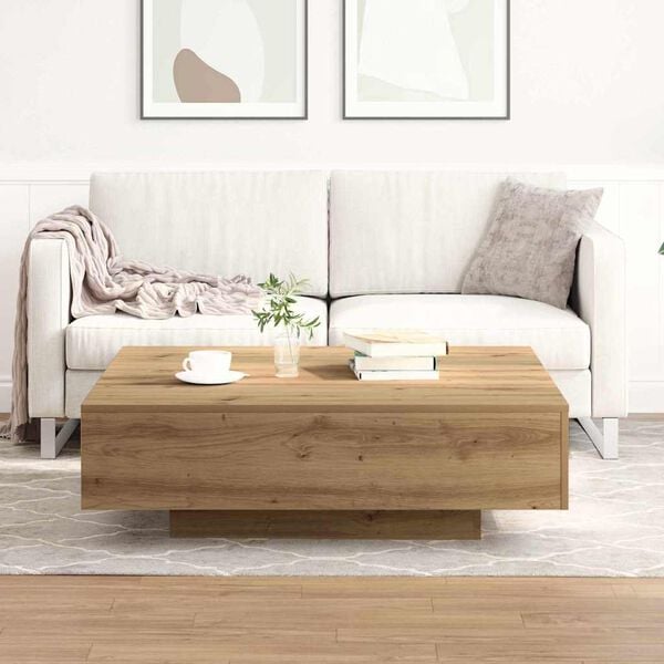 vidaXL Coffee Table Artisan Oak 39.37 x 39.37 x 12.20 in