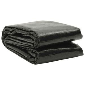 vidaXL Pool Cover Black Thick PE film with air chambers, PVC Large