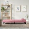 vidaXL Sofa Bed Pink Velvet (100% polyester), plywood Full-Size
