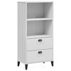 vidaXL Bookshelf White Engineered wood, plastic Medium Bookcase