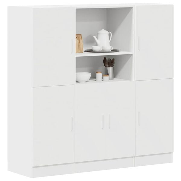vidaXL Kitchen Cabinet Set White Engineered wood Medium