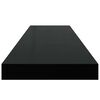 vidaXL Wall Shelf Set of 4 High gloss black Honeycomb MDF, Metal