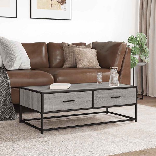 vidaXL Coffee Table Grey Sonoma Engineered Wood