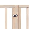 vidaXL Dog Gate with Door Foldable 4 Panels 126.0 " Poplar Wood