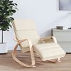 vidaXL Rocking Chair Cream Fabric (100% polyester) One Size