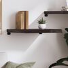 vidaXL Wall Shelf Dark Brown Solid oak wood 23.6x23.6 in Durable
